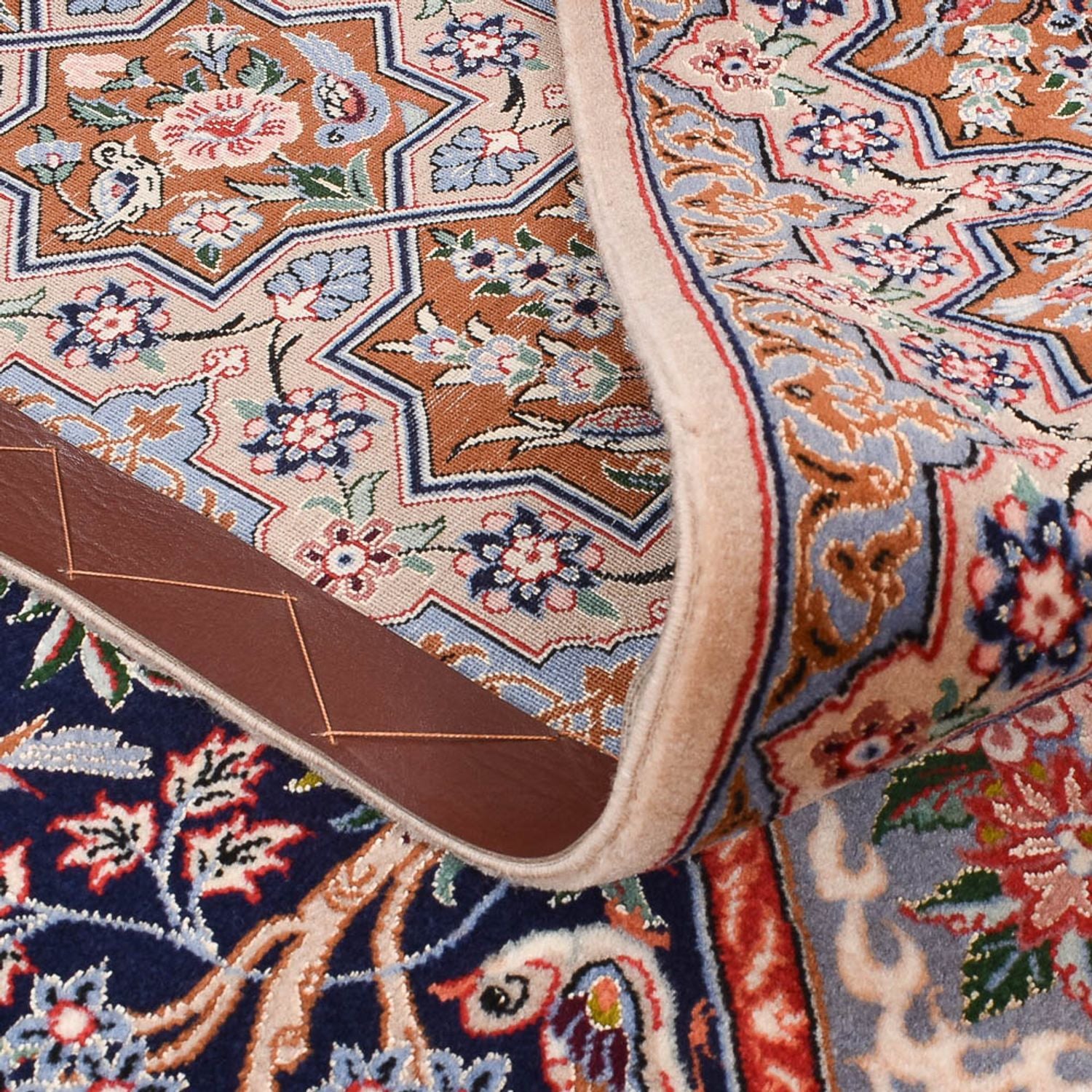 Persisk tæppe - Isfahan - Premium - 238 x 159 cm - mørkeblå
