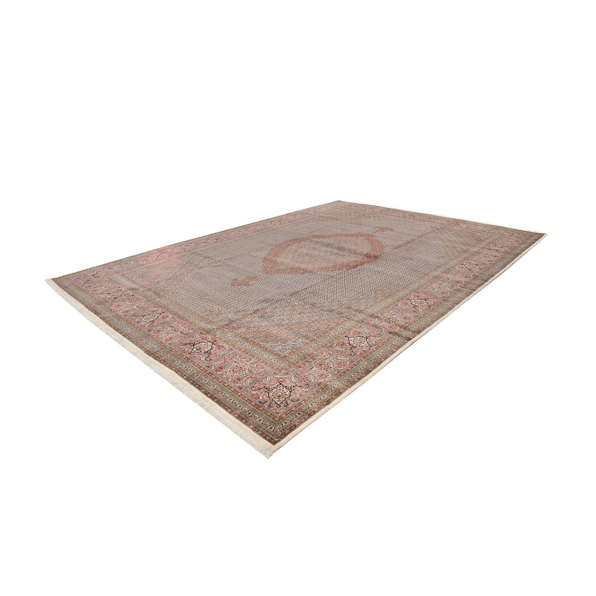 Persisk tæppe - Tabriz - Royal - 502 x 350 cm - lys beige