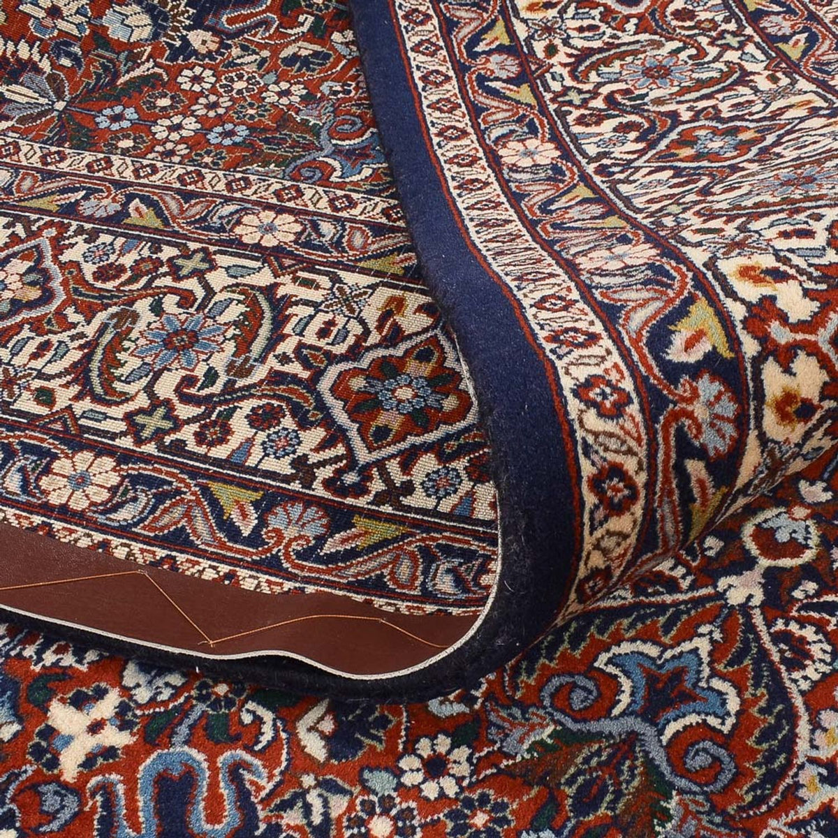 Persisk tæppe - Bijar - 303 x 202 cm - lysrød