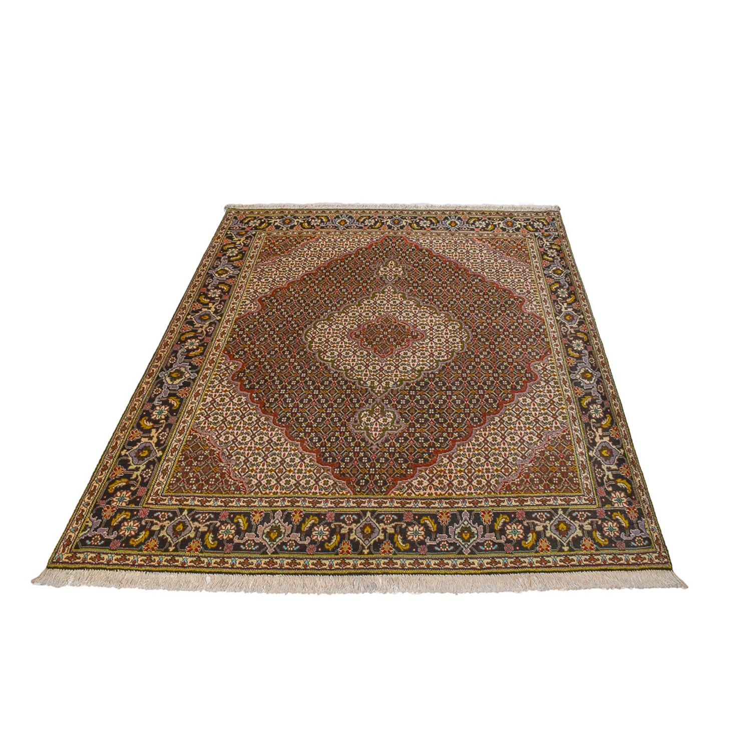 Persisk tæppe - Tabriz - Royal - 195 x 153 cm - brun