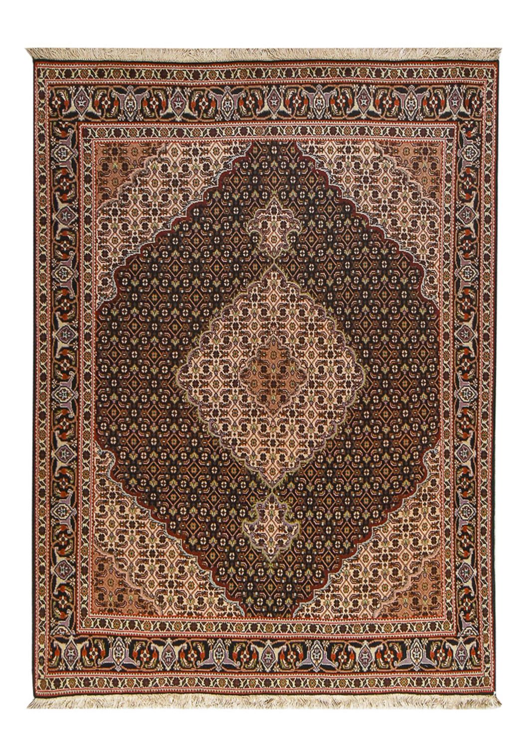 Persisk tæppe - Tabriz - Royal - 207 x 148 cm - brun