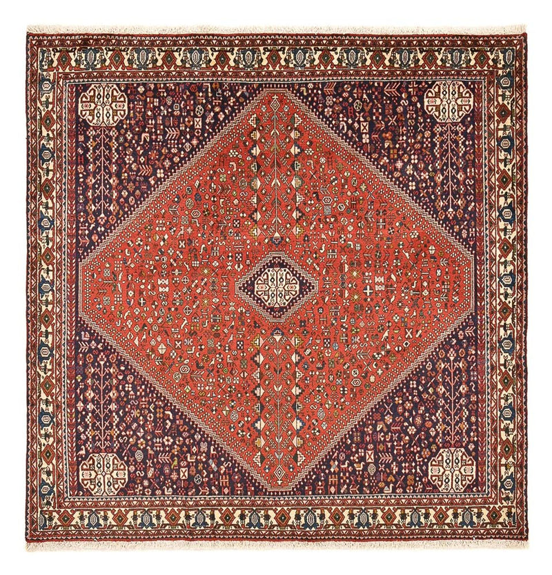 Persisk tæppe - Nomadisk firkantet  - 197 x 193 cm - rød