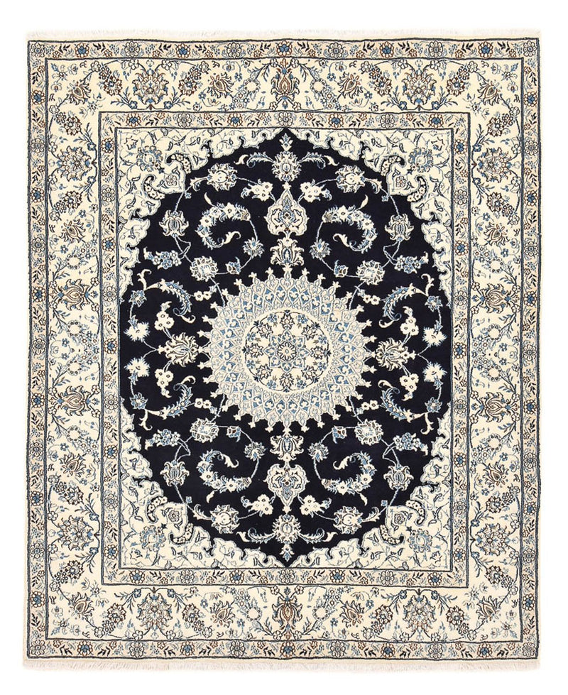Persisk tæppe - Nain - 300 x 250 cm - mørkeblå