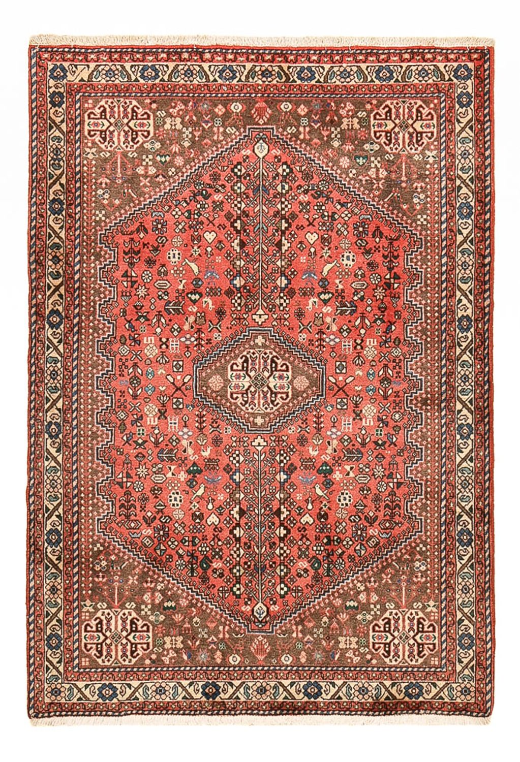 Persisk tæppe - Nomadisk - 147 x 102 cm - lysrød