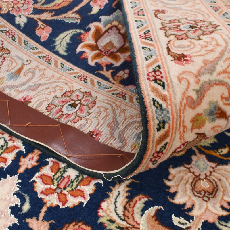 Løber Persisk tæppe - Tabriz - Royal - 310 x 83 cm - mørkeblå