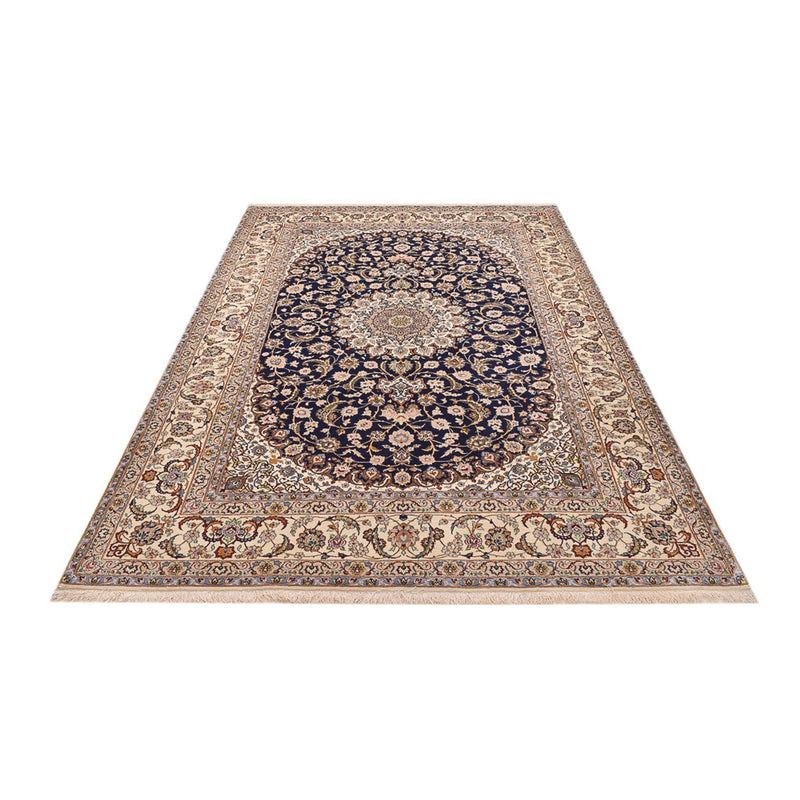 Persisk tæppe - Isfahan - Premium - 304 x 203 cm - mørkeblå