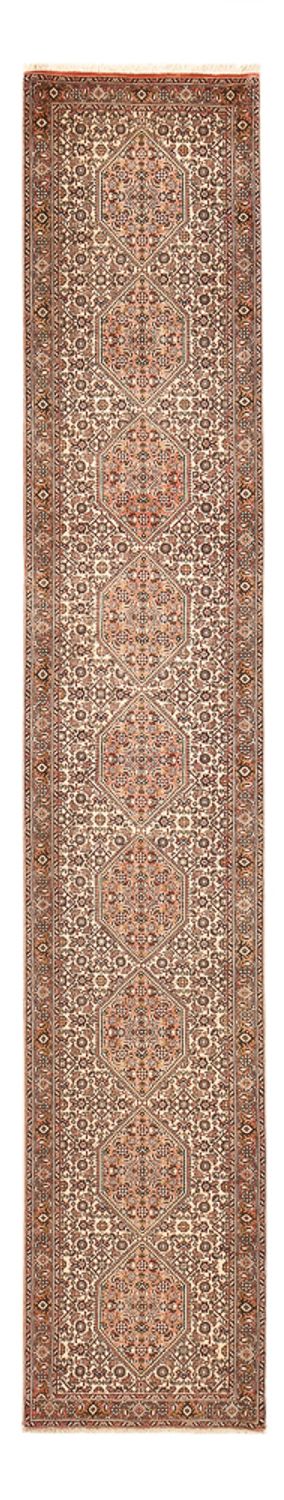 Løber Persisk tæppe - Bijar - 400 x 72 cm - mørk beige