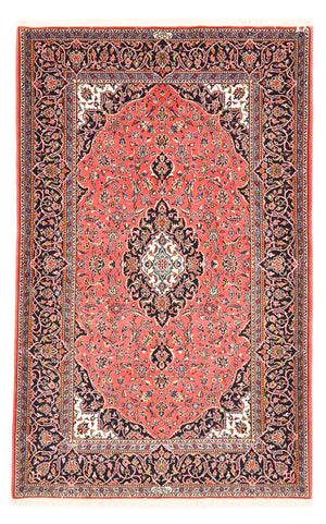 Persisk tæppe - Keshan - 222 x 142 cm - lysrød