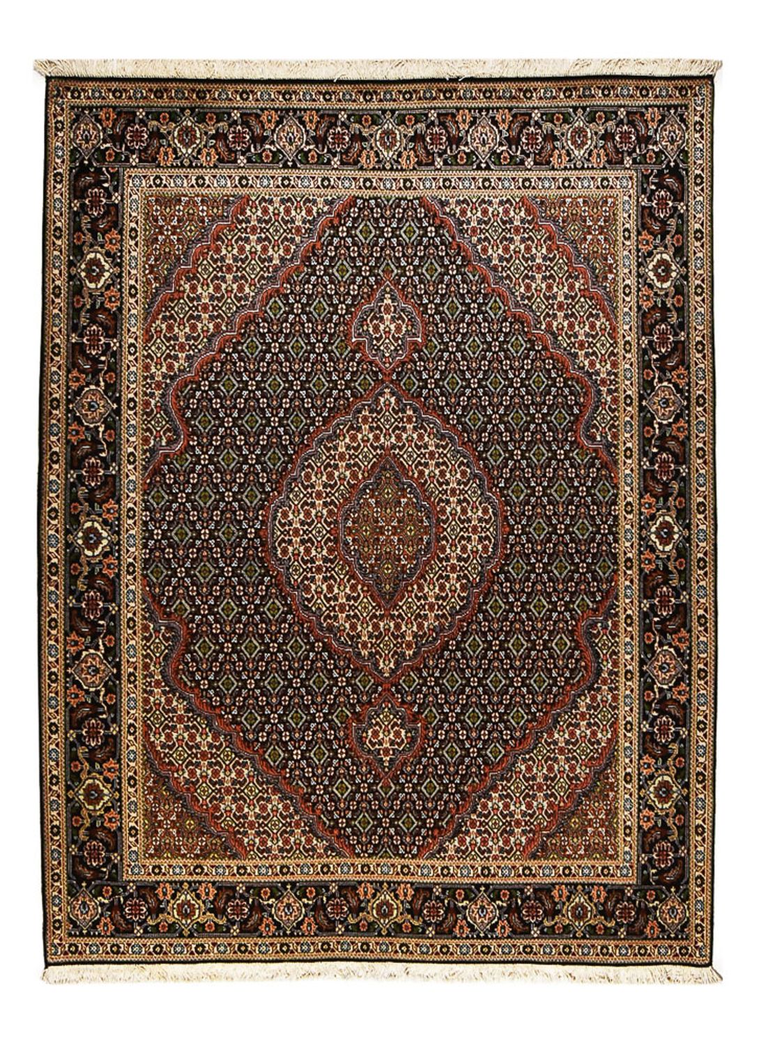 Persisk tæppe - Tabriz - Royal - 202 x 150 cm - mørkeblå