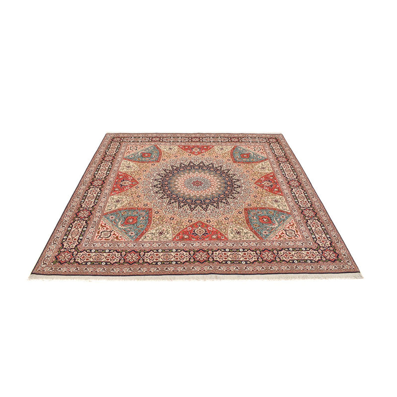 Persisk tæppe - Tabriz - Royal firkantet  - 253 x 251 cm - mørk beige