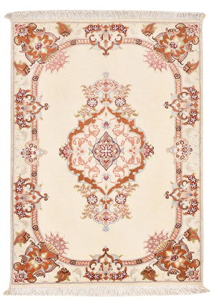Persisk tæppe - Tabriz - Royal - 90 x 60 cm - creme