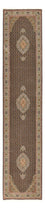 Løber Persisk tæppe - Tabriz - Royal - 396 x 82 cm - mørk beige