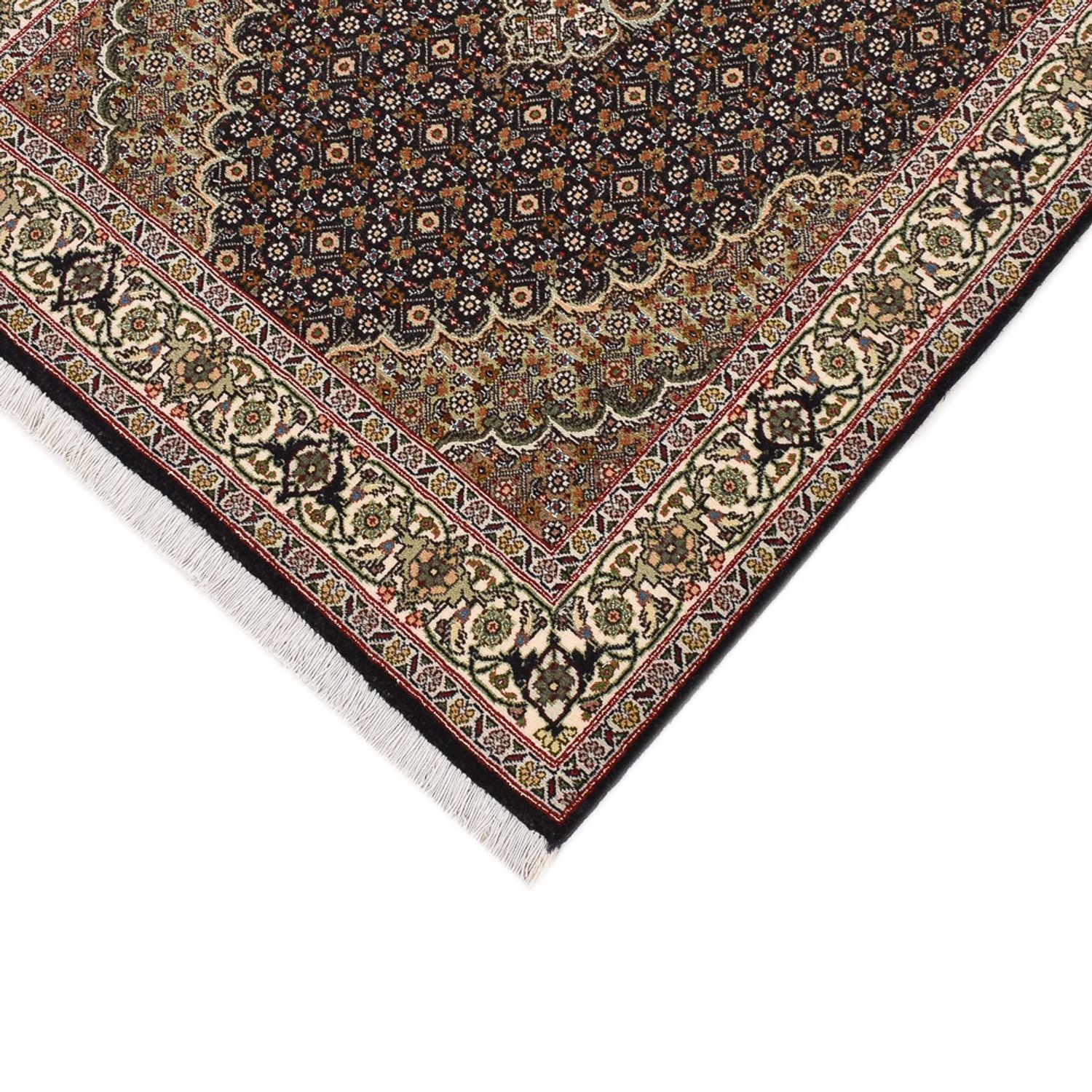Løber Persisk tæppe - Tabriz - Royal - 390 x 82 cm - mørk beige