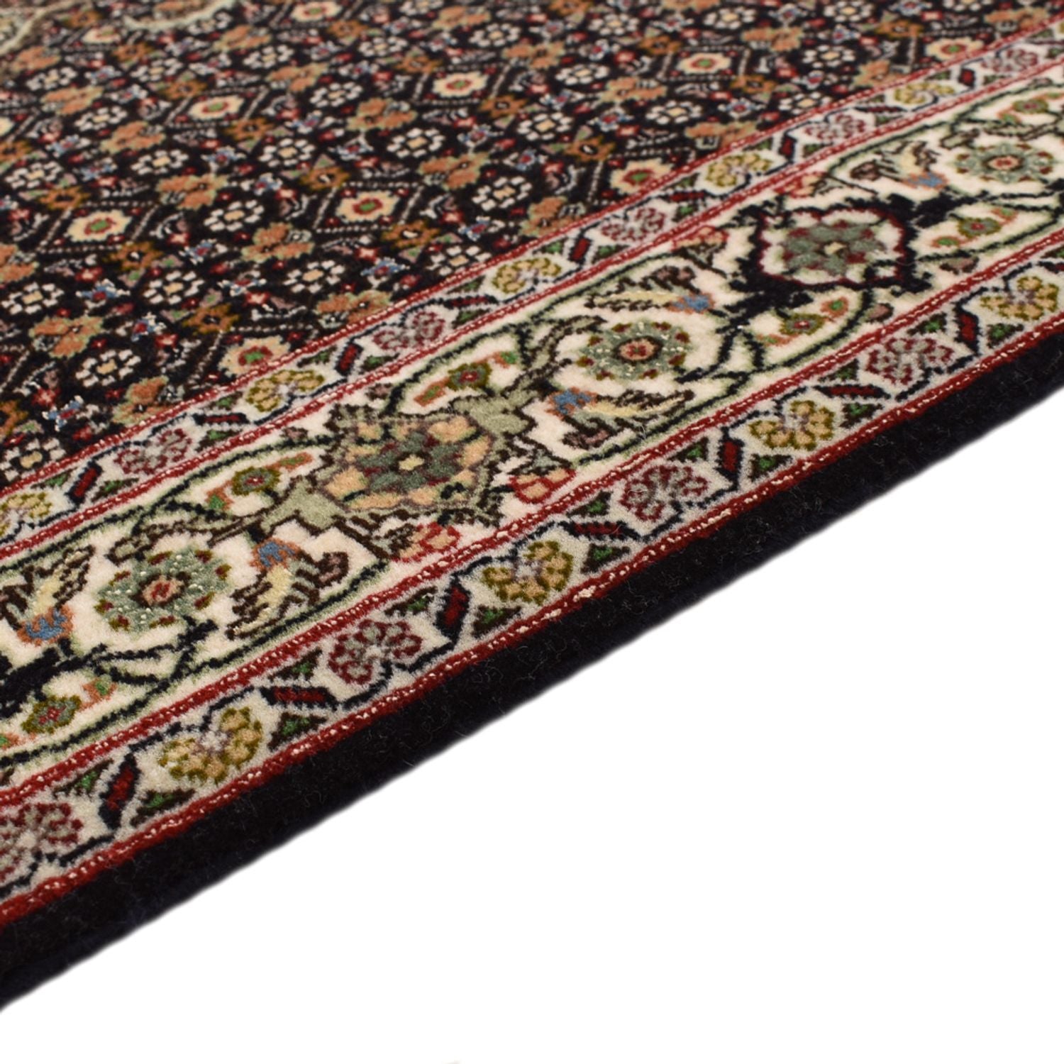 Løber Persisk tæppe - Tabriz - Royal - 393 x 82 cm - mørk beige