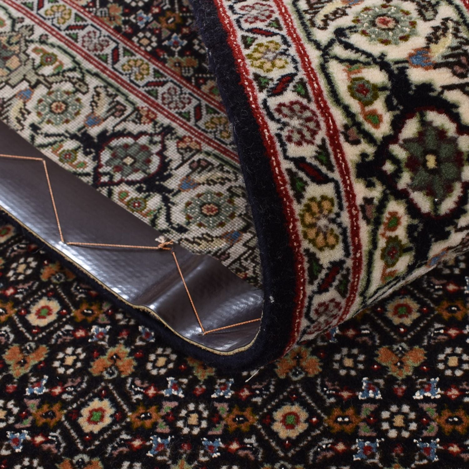 Løber Persisk tæppe - Tabriz - Royal - 393 x 82 cm - mørk beige