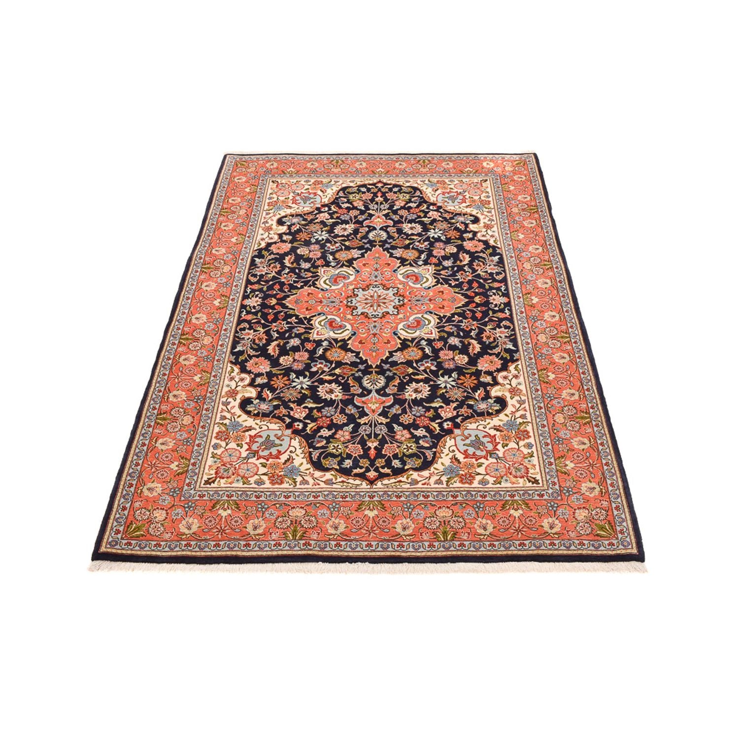 Persisk tæppe - Ghom - Royal - 202 x 141 cm - mørkeblå