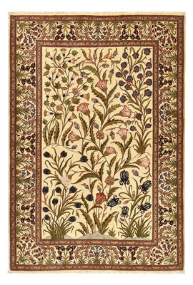 Persisk tæppe - Ghom - Royal - 202 x 136 cm - lys beige