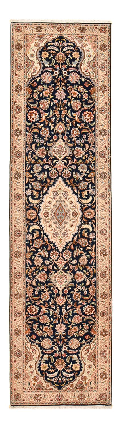Løber Persisk tæppe - Tabriz - Royal - 310 x 82 cm - mørkeblå