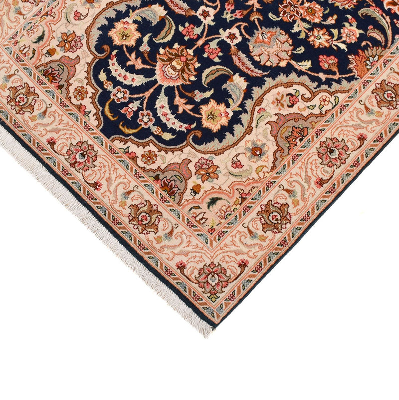 Løber Persisk tæppe - Tabriz - Royal - 310 x 82 cm - mørkeblå
