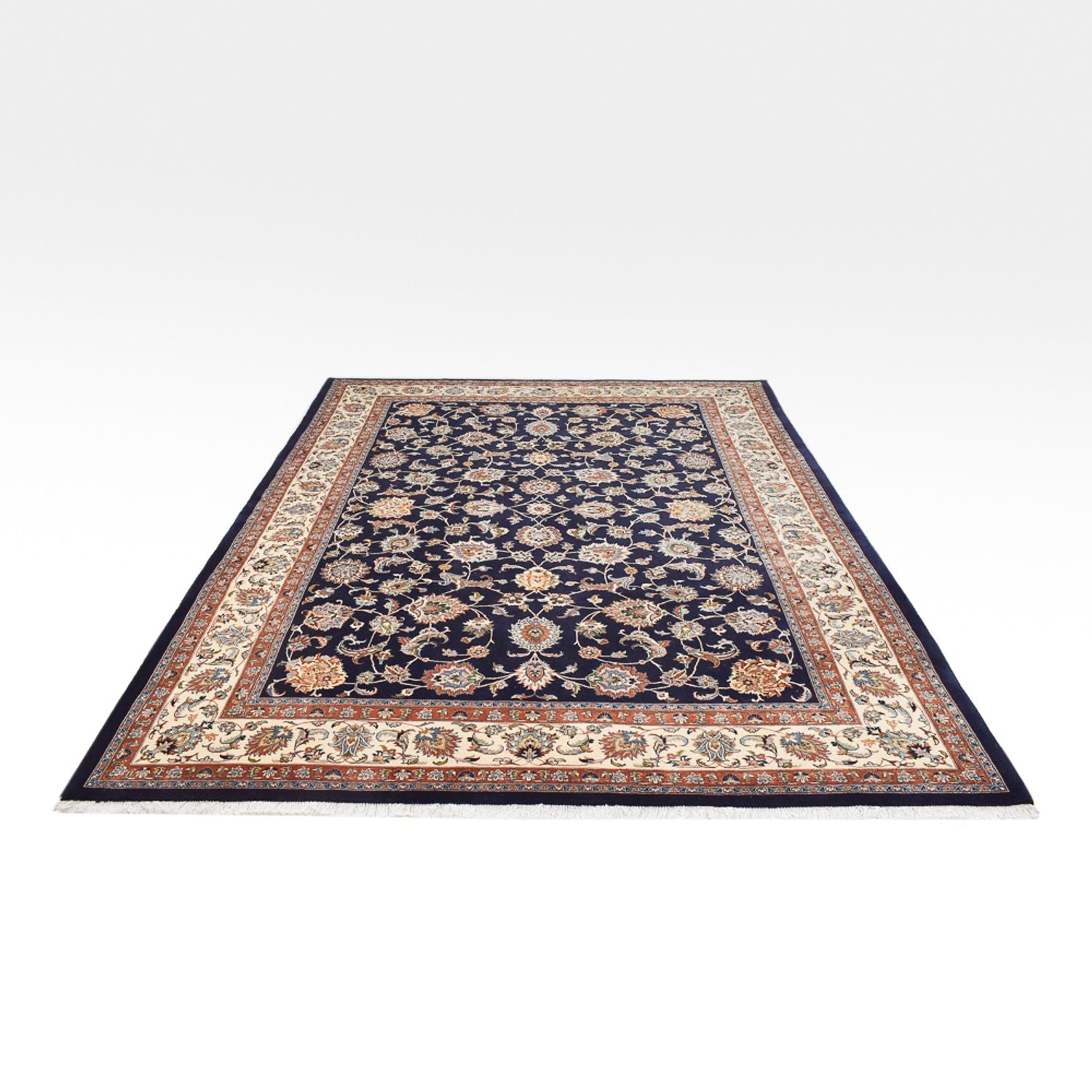 Persisk tæppe - Classic - Royal - 340 x 245 cm - mørkeblå