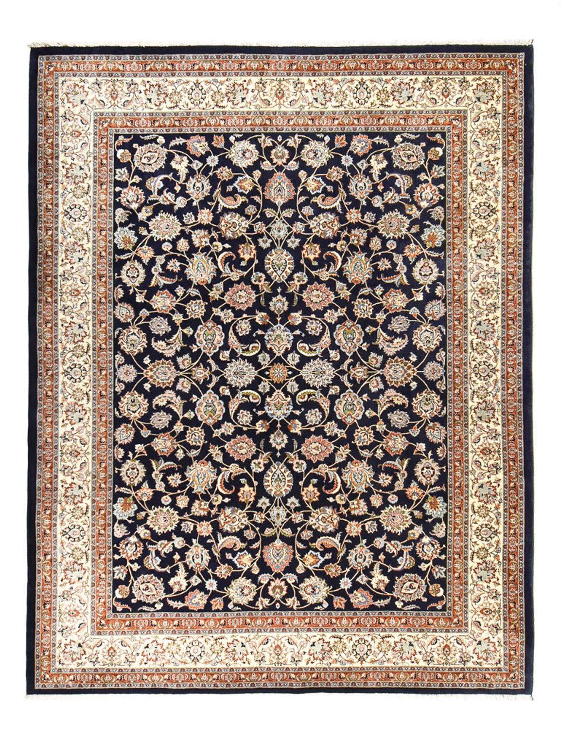 Persisk tæppe - Classic - 384 x 300 cm - mørkeblå
