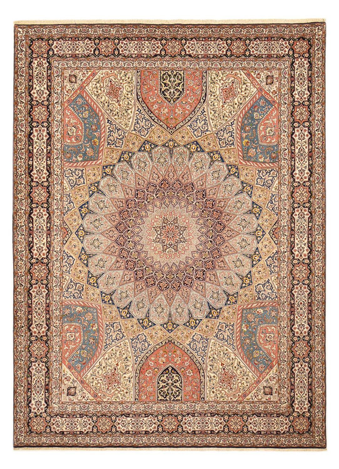 Persisk tæppe - Tabriz - Royal - 400 x 297 cm - lys beige