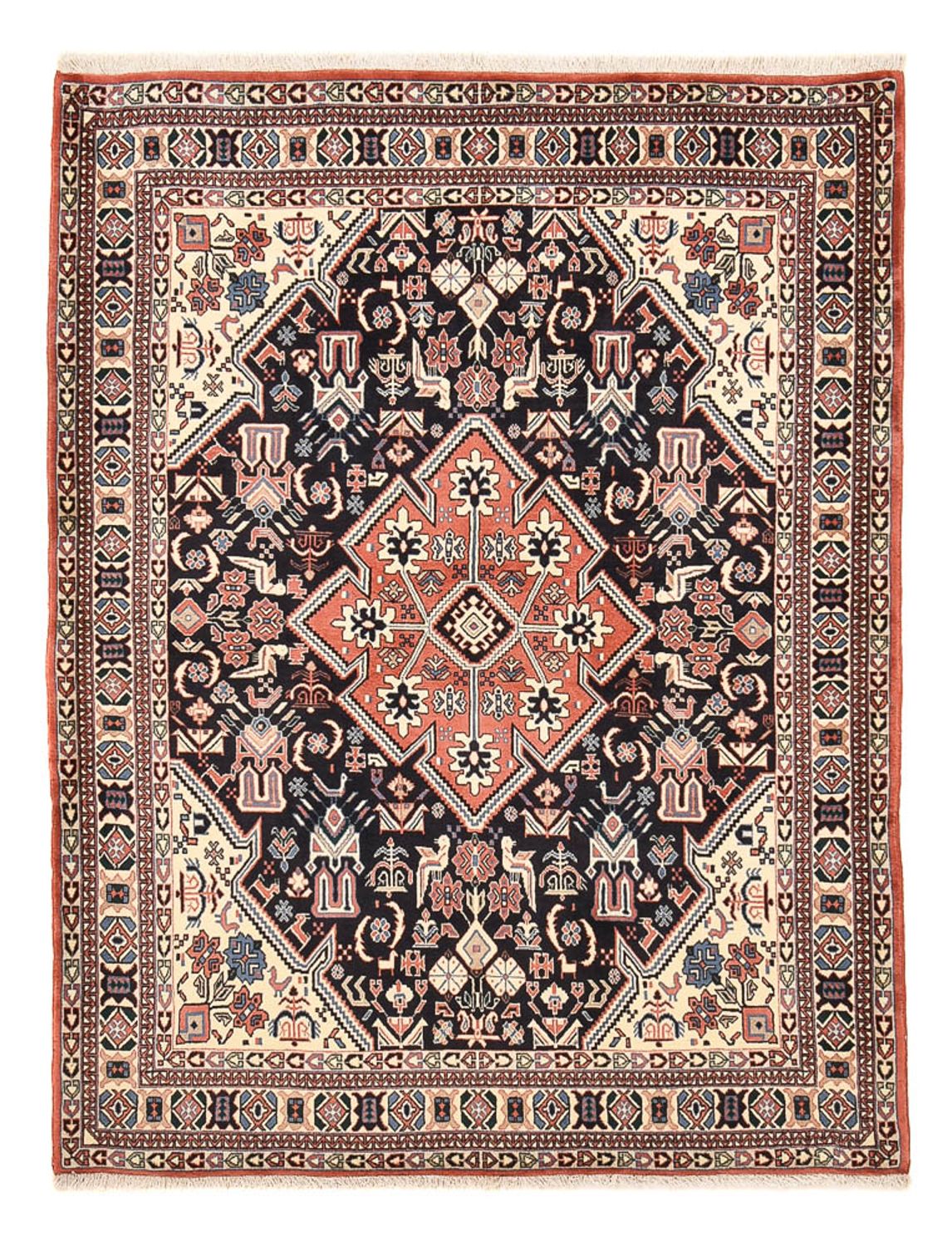 Gabbeh-tæppe - Kashkuli Persisk - 192 x 150 cm - mørkeblå