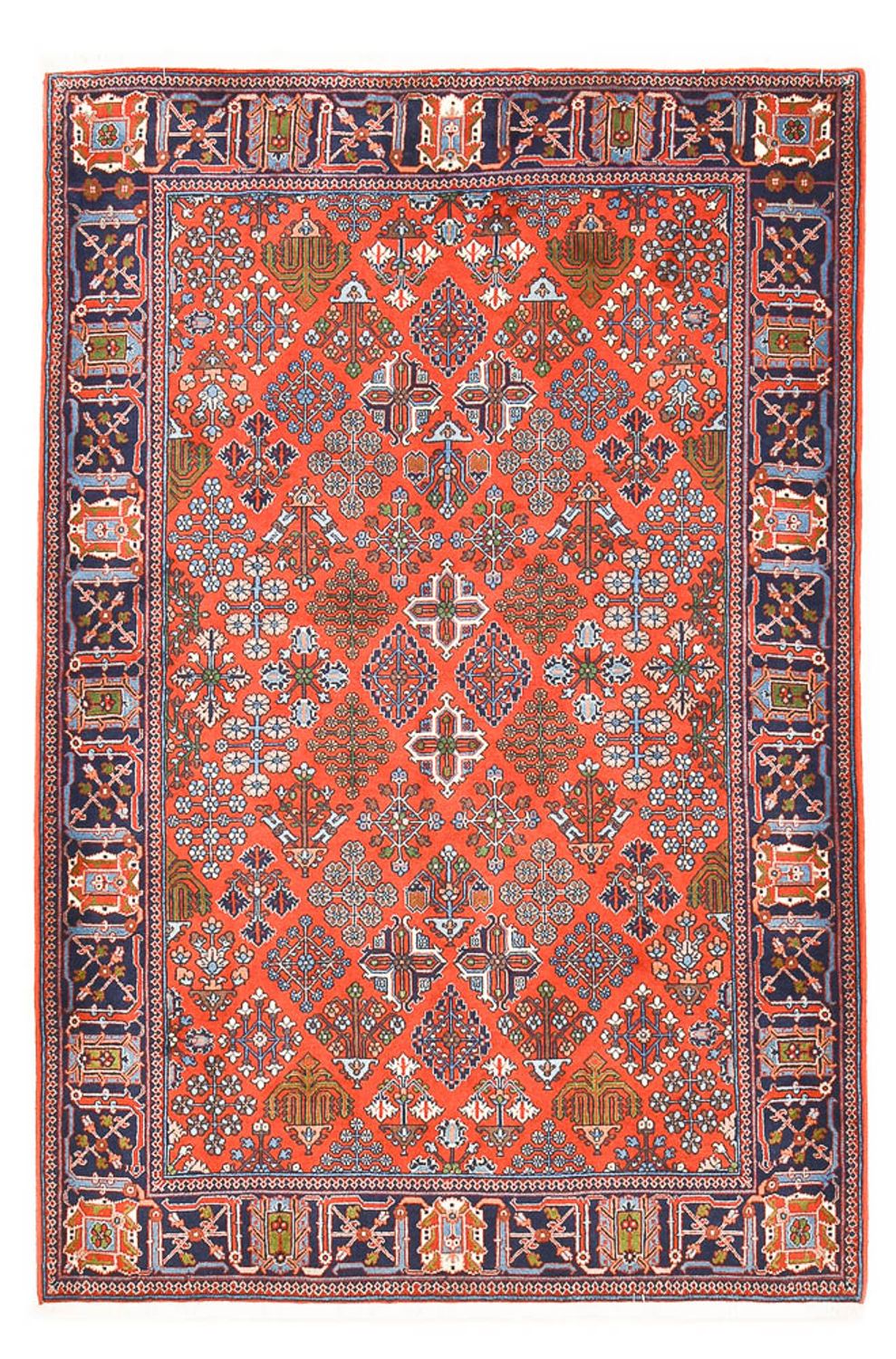 Persisk tæppe - Nomadisk - 204 x 138 cm - lysrød
