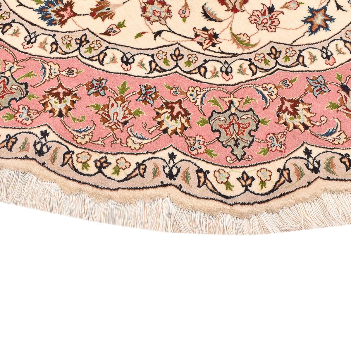 Persisk tæppe - Tabriz - Royal rundt  - 200 x 200 cm - creme