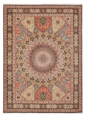 Persisk tæppe - Tabriz - Royal - 396 x 298 cm - mørk beige
