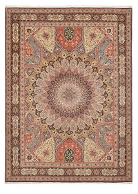 Persisk tæppe - Tabriz - Royal - 396 x 298 cm - mørk beige