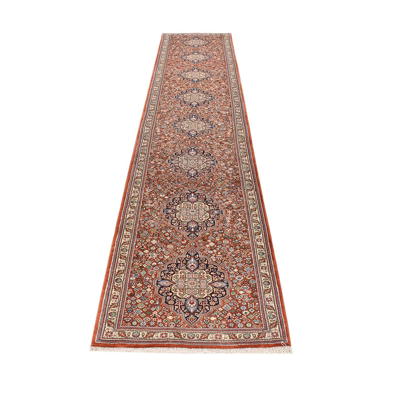 Løber Gabbeh-tæppe - Kashkuli Persisk - 405 x 80 cm - mørk beige