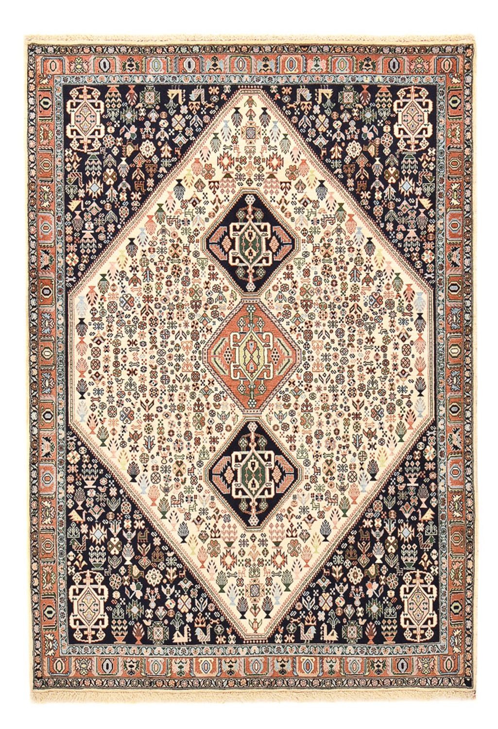 Gabbeh-tæppe - Kashkuli Persisk - 209 x 145 cm - mørkeblå