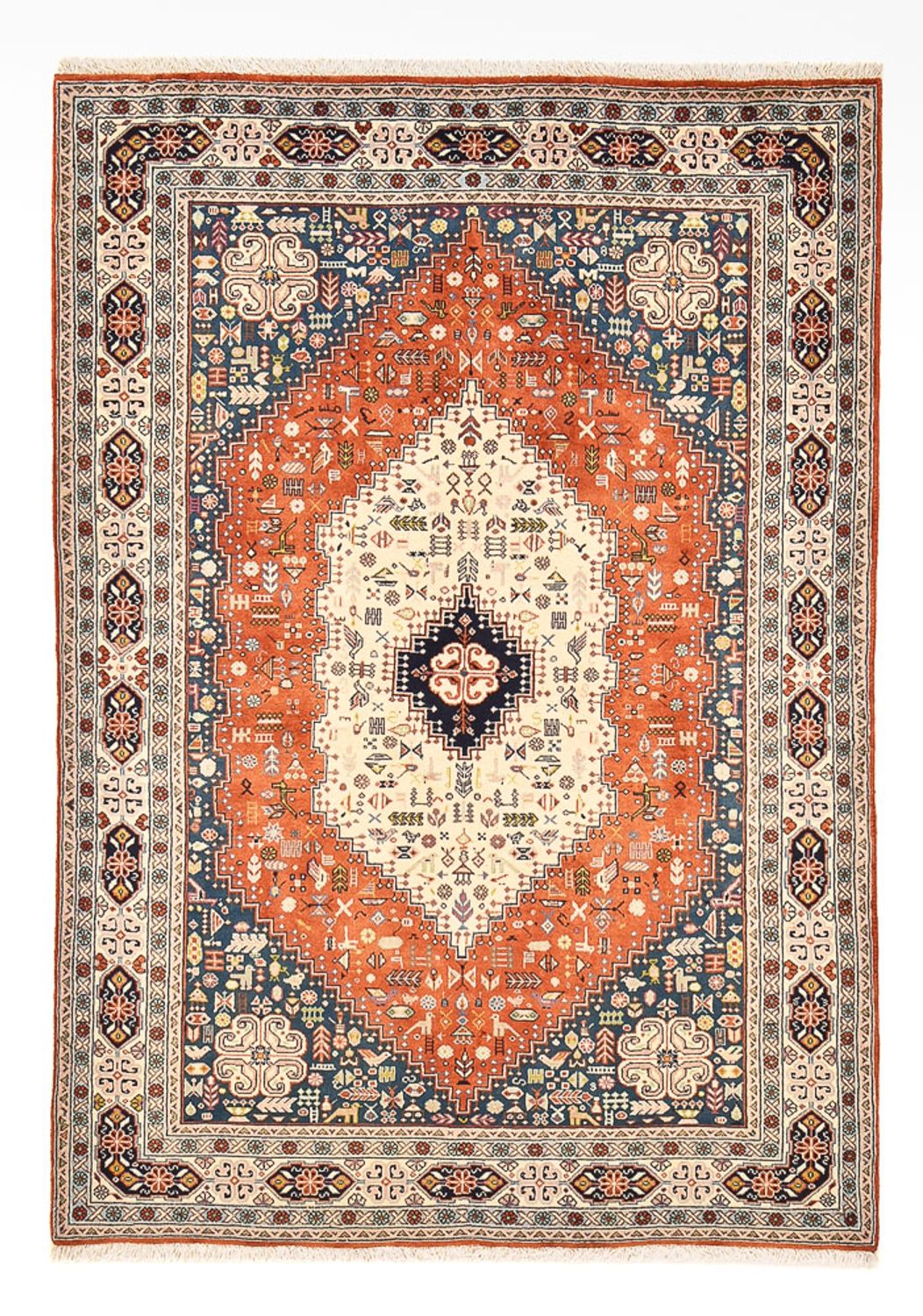 Gabbeh-tæppe - Kashkuli Persisk - 205 x 147 cm - flerfarvet