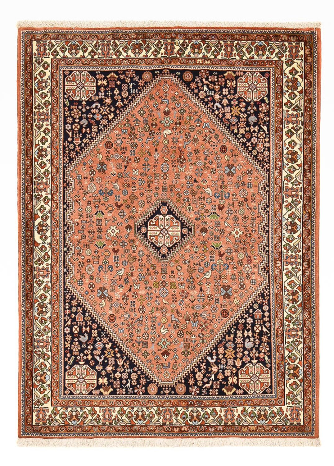 Gabbeh-tæppe - Kashkuli Persisk - 197 x 145 cm - lysrød