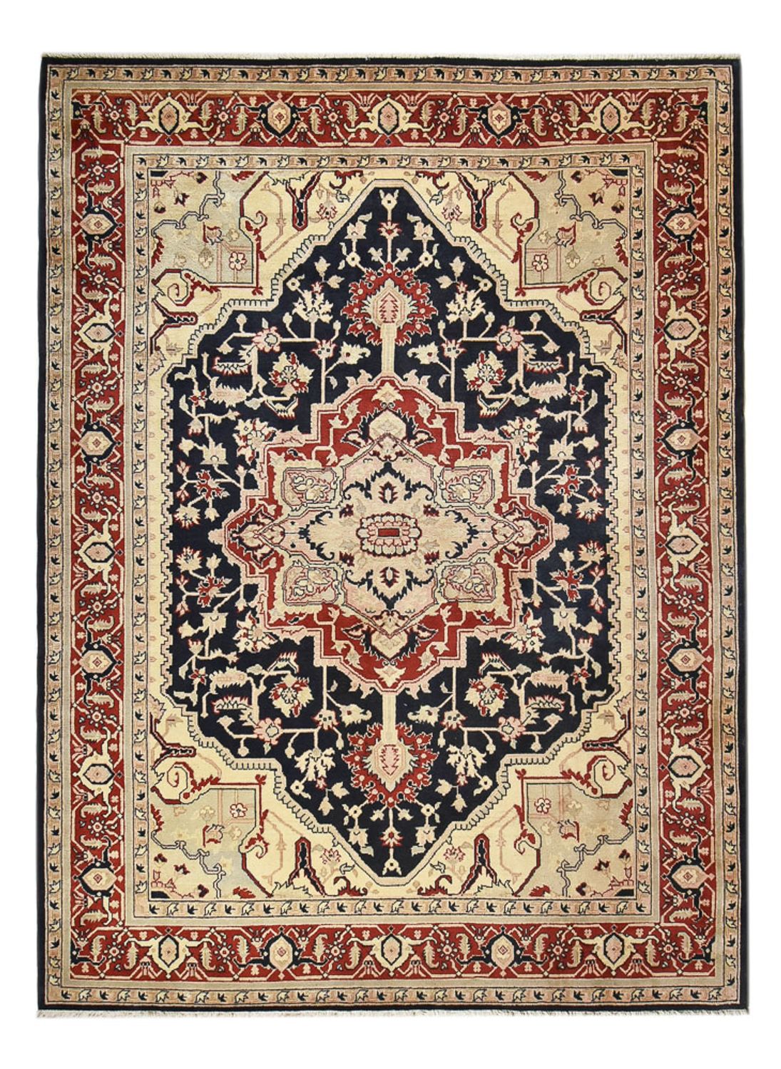Persisk tæppe - Nomadisk - 365 x 270 cm - mørkeblå