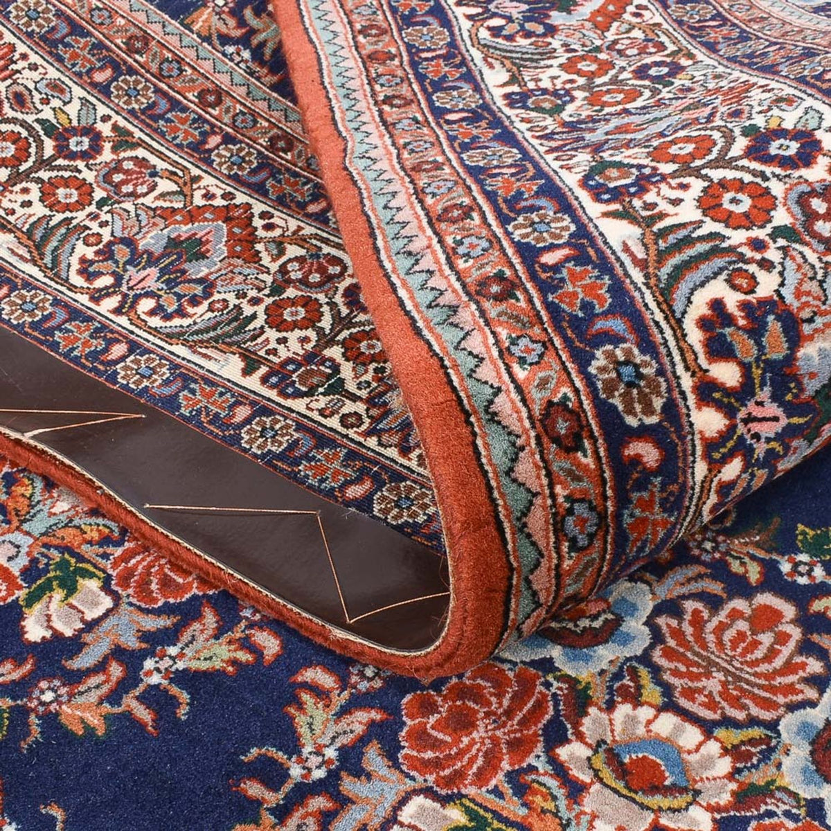 Persisk tæppe - Bijar - 251 x 152 cm - mørkeblå