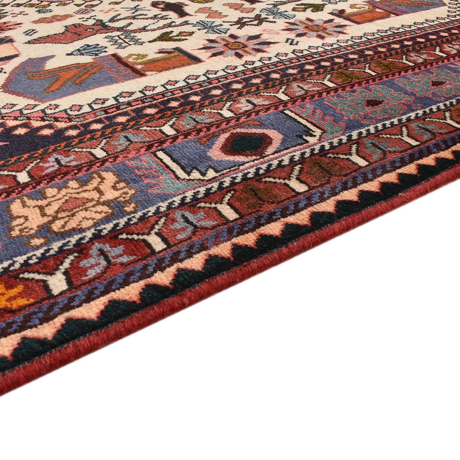Gabbeh-tæppe - Kashkuli Persisk - 252 x 156 cm - flerfarvet