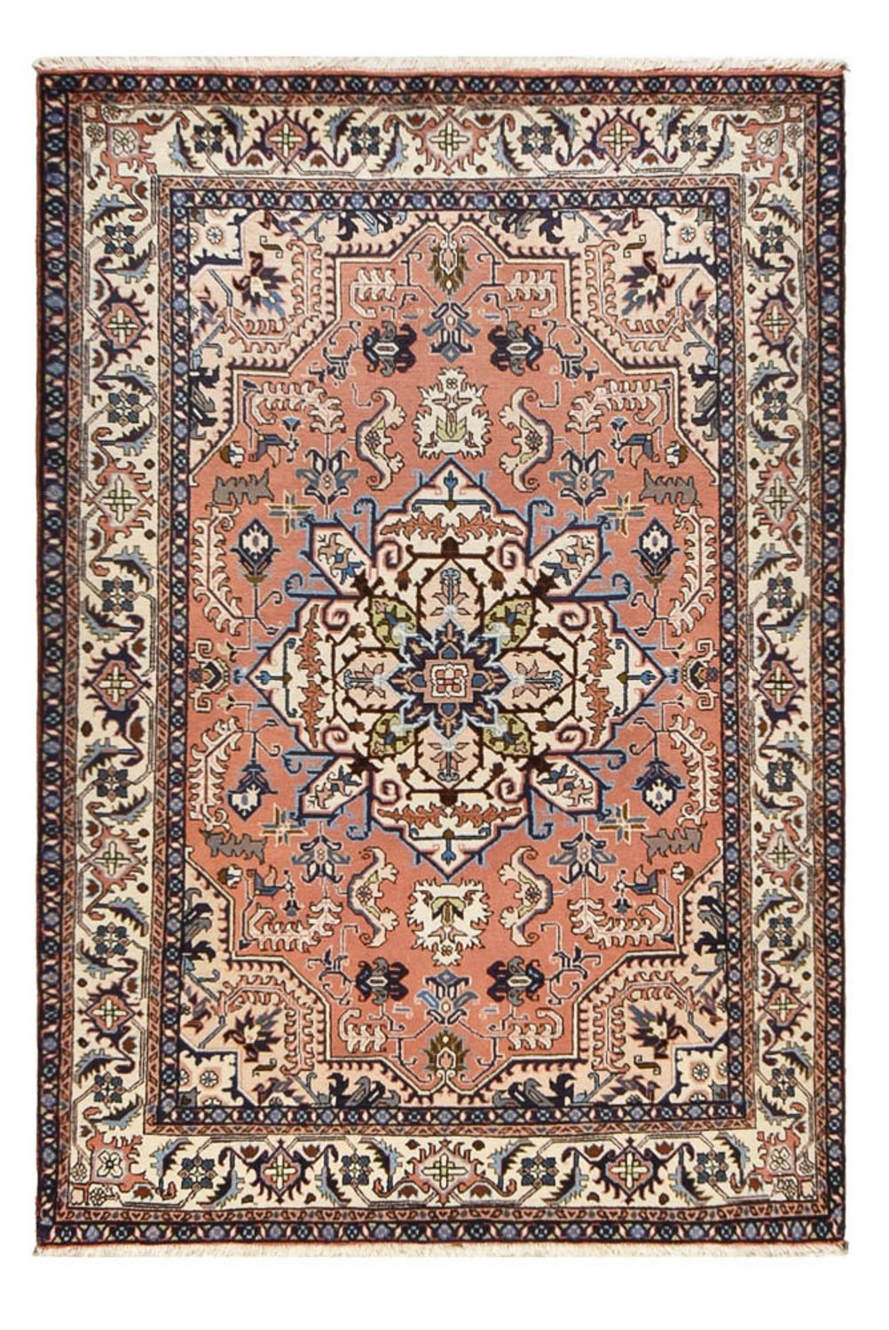 Persisk tæppe - Nomadisk - 209 x 143 cm - lysrød