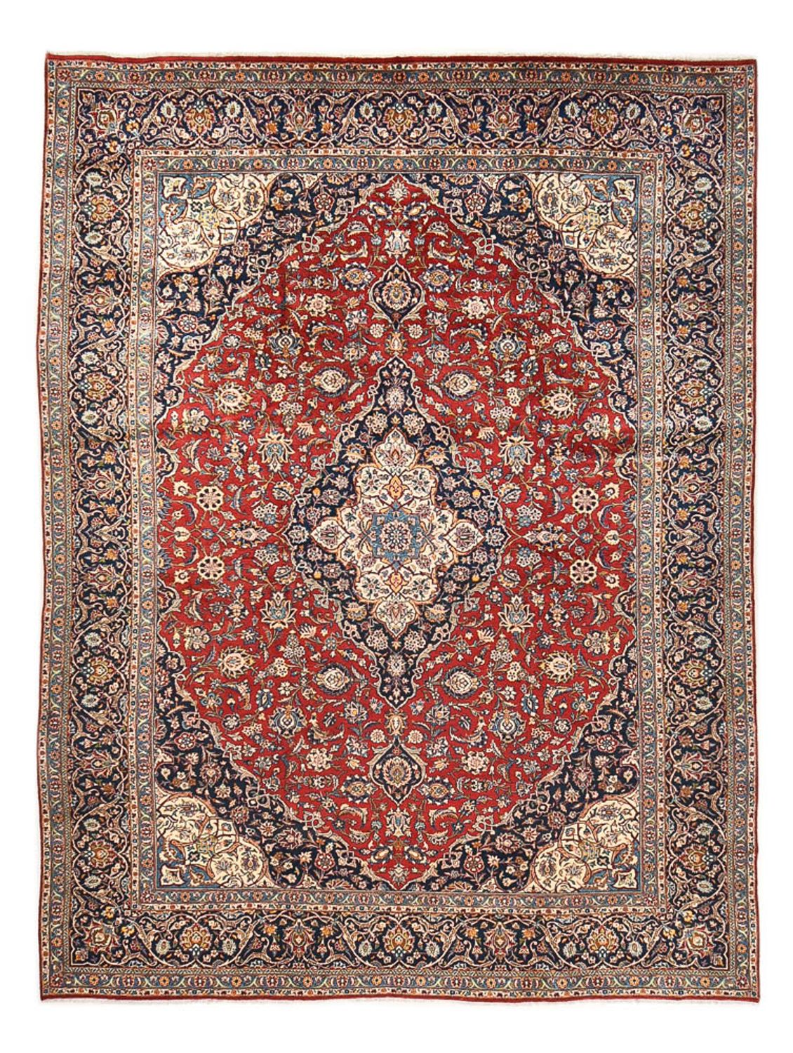 Persisk tæppe - Keshan - Royal - 437 x 318 cm - rød