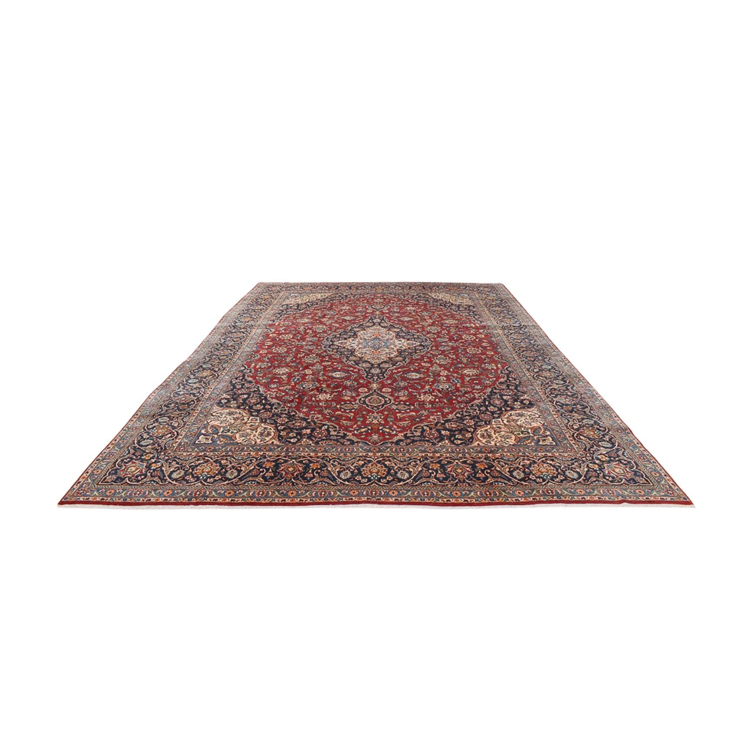 Persisk tæppe - Keshan - Royal - 437 x 318 cm - rød