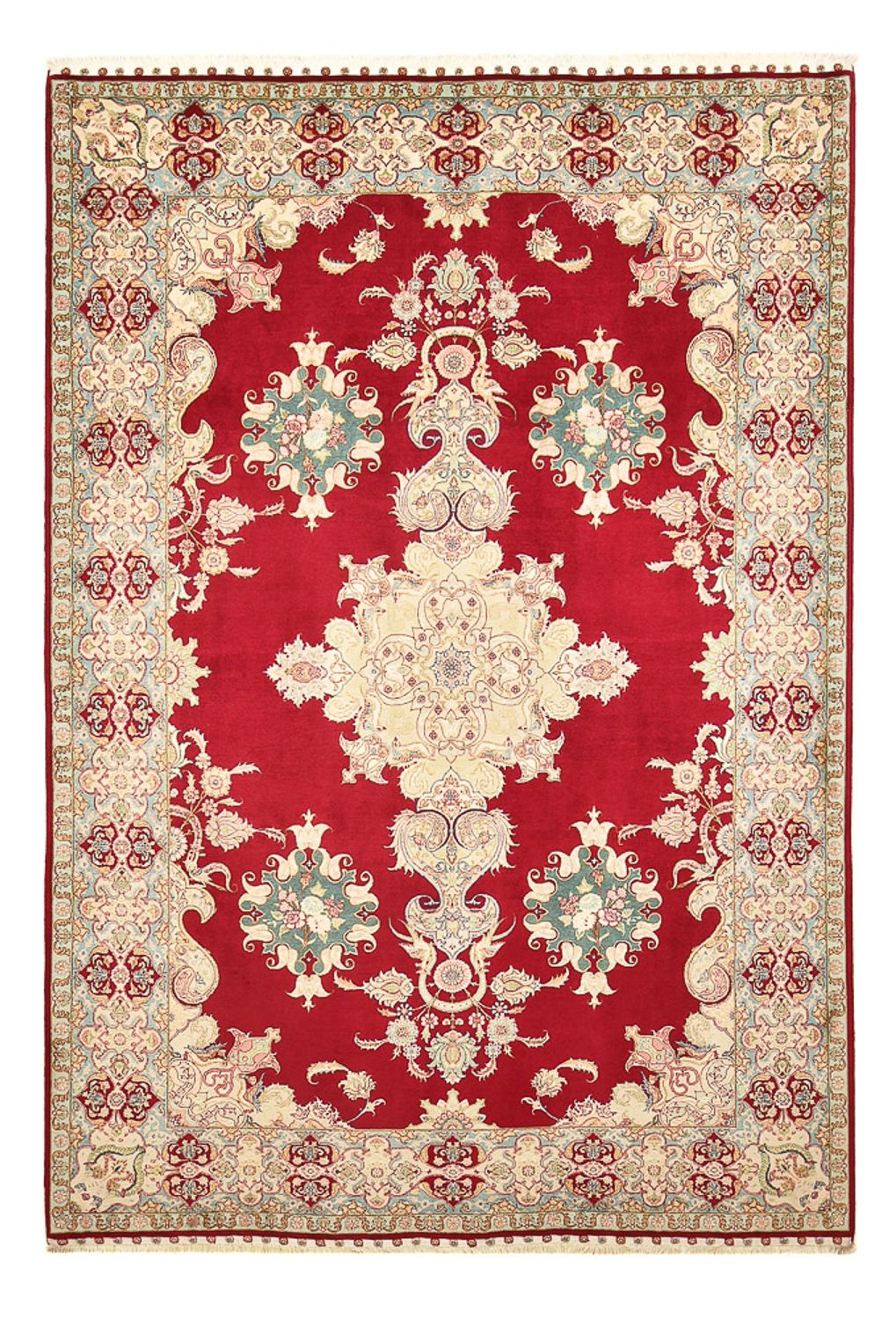 Persisk tæppe - Tabriz - Royal - 310 x 204 cm - rød
