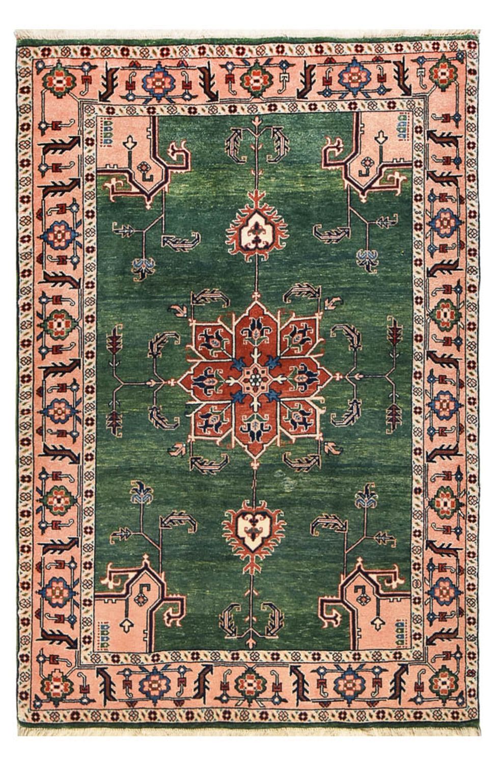 Persisk tæppe - Nomadisk - 224 x 143 cm - grøn