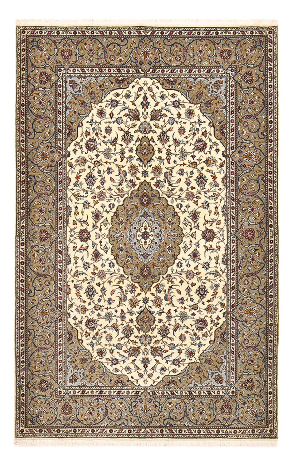 Persisk tæppe - Keshan - 225 x 142 cm - sand