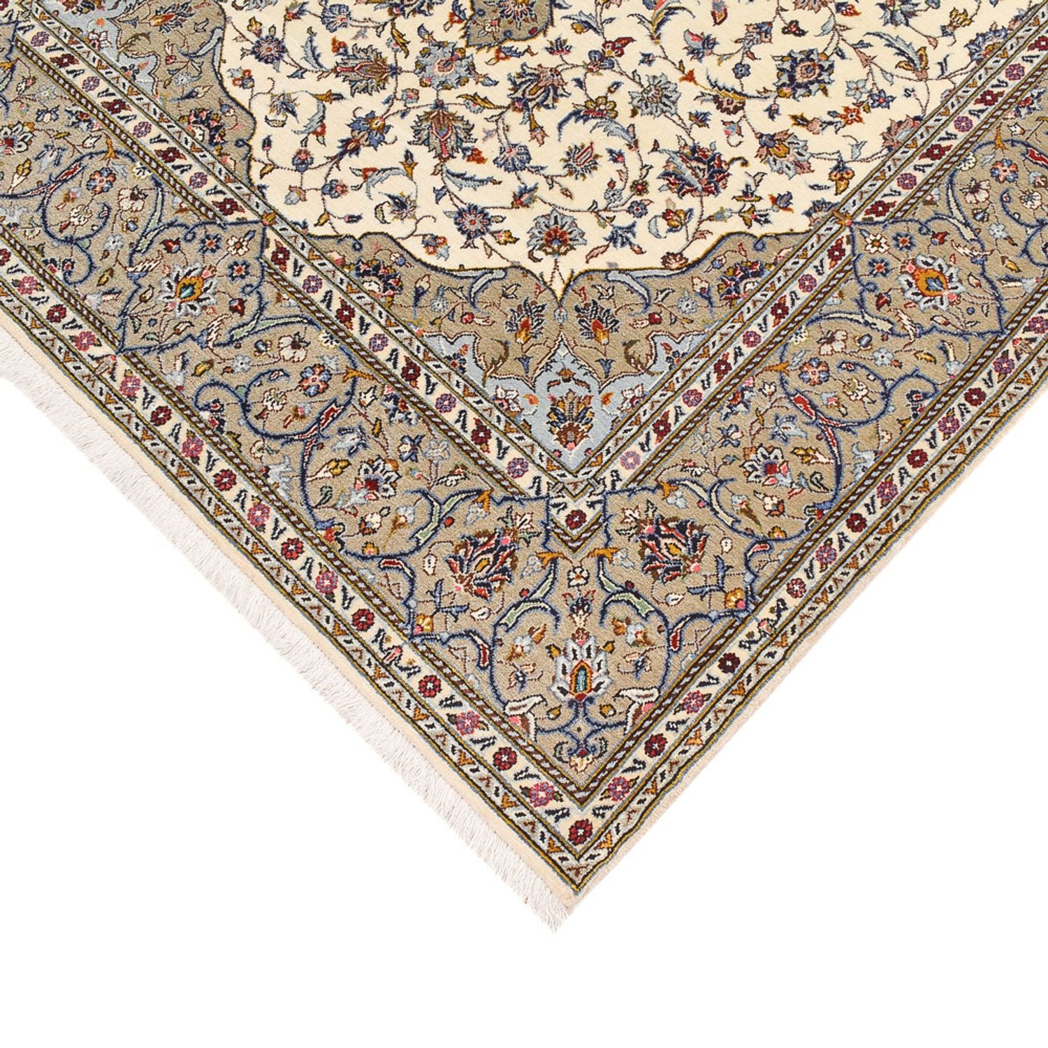 Persisk tæppe - Keshan - 225 x 142 cm - sand