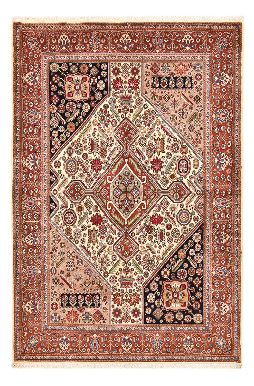 Gabbeh-tæppe - Kashkuli Persisk - 218 x 150 cm - lysrød