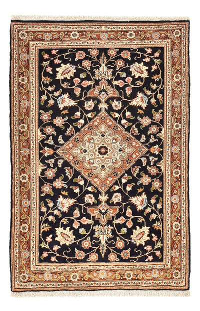 Qom Tæppe 70x105cm - Persisk tæppe - mørkeblå