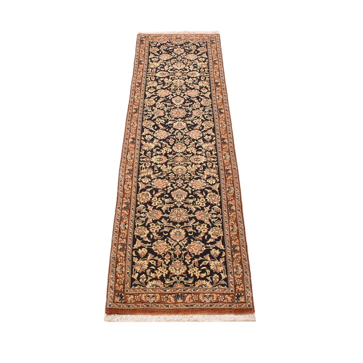 Løber Persisk tæppe - Ghom - Royal - 210 x 50 cm - mørk beige