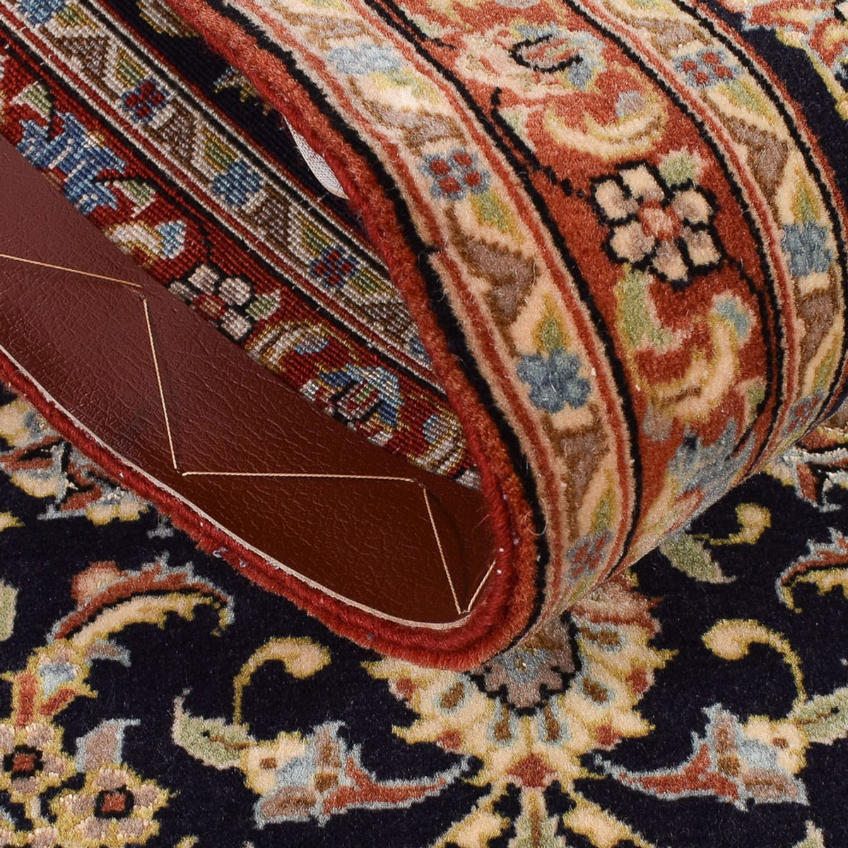 Løber Persisk tæppe - Ghom - Royal - 200 x 50 cm - mørk beige