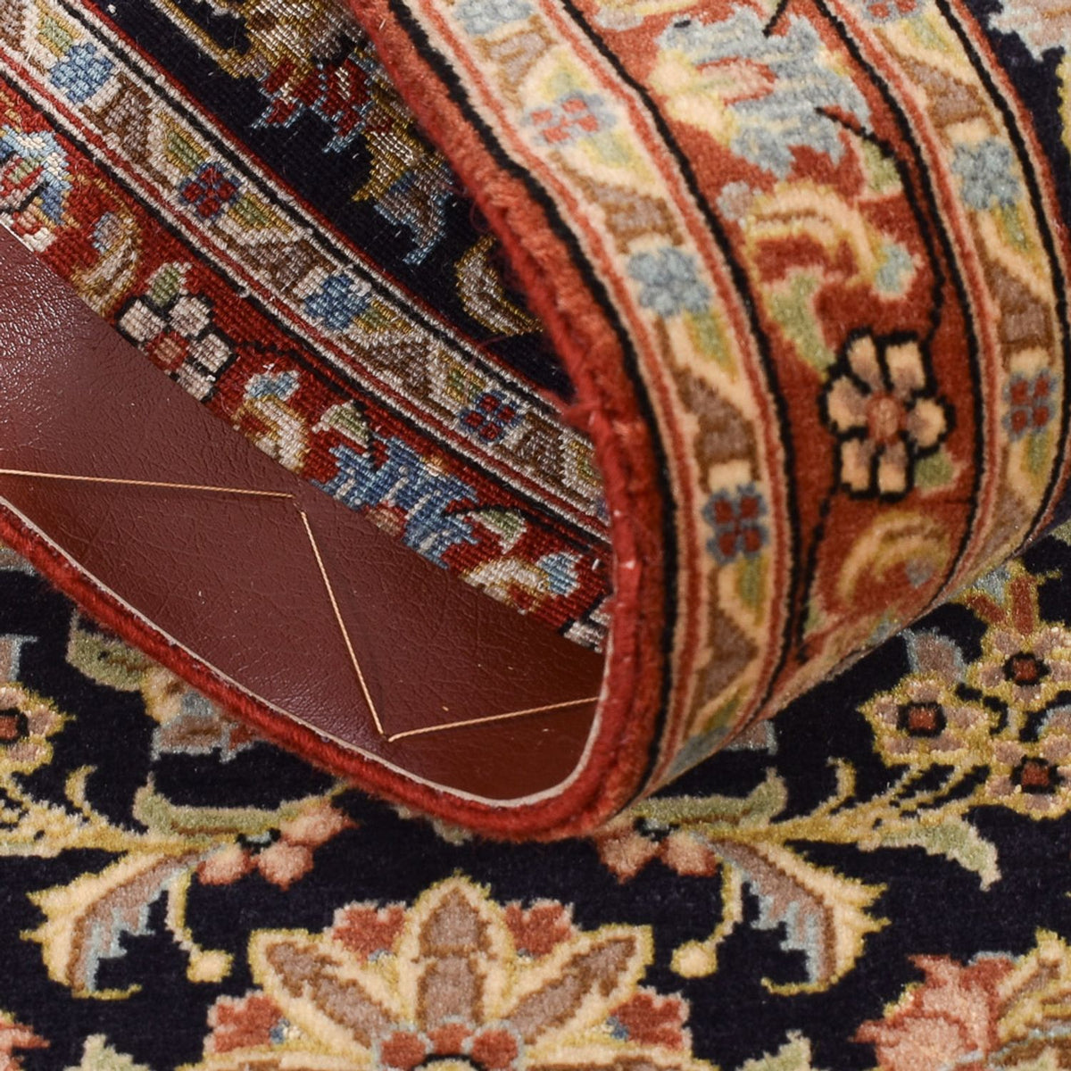 Løber Persisk tæppe - Ghom - Royal - 200 x 50 cm - mørk beige